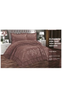 Покрывало EFOR с наволочками ELIZABETH (265*275) темно-кофейный K. KAHVE