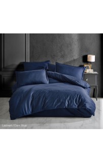КПБ Clasy Satin Gizgili (DUZ RENK LACIVERT) евро