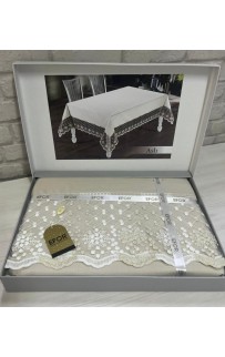 Скатерть EFOR ASLI GARDENYA 160*220 прямоугольная капучино S. KAHVE