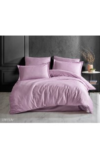 КПБ Clasy Satin Gizgili (DUZ RENK LILA) евро