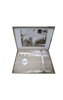Скатерть EFOR ZALINA S.KAHVE 160x220 прямоугольная (капучино)