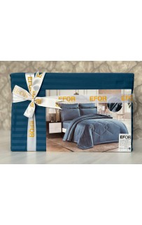 КПБ EFOR SATIN MAVI синий 1,5