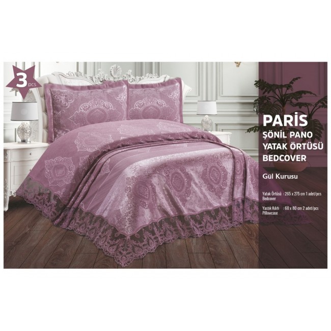 Покрывало EFOR с наволочками PARIS (265*275) сухая роза GUL KURUSU