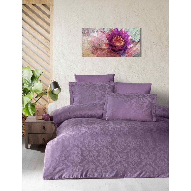 КПБ Ecosse Satin Jakar (DAMASK) евро сиреневый MURDUM