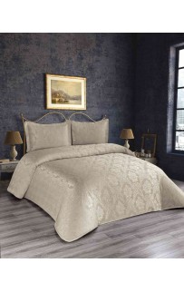 Покрывало EFOR Pique Bedspread NISA (240*260) с наволочками бежевый BEJ