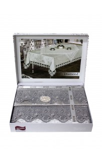 Скатерть EFOR DIAMOND 160*220 прямоугольная серебро GRI