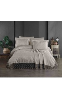 Покрывало EFOR Pique Bedspread MIRAY (240*260) с наволочками серый GRI