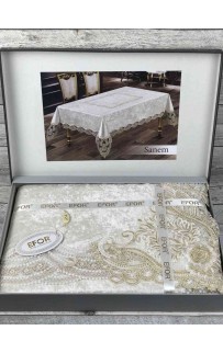 Скатерть EFOR SANEM 160*220 прямоугольная крем