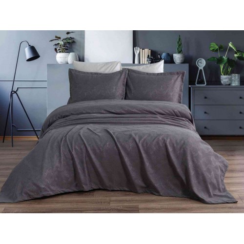 Покрывало EFOR Pique Bedspread BELKIS (240*260) с наволочками антрацит ANTRASIT