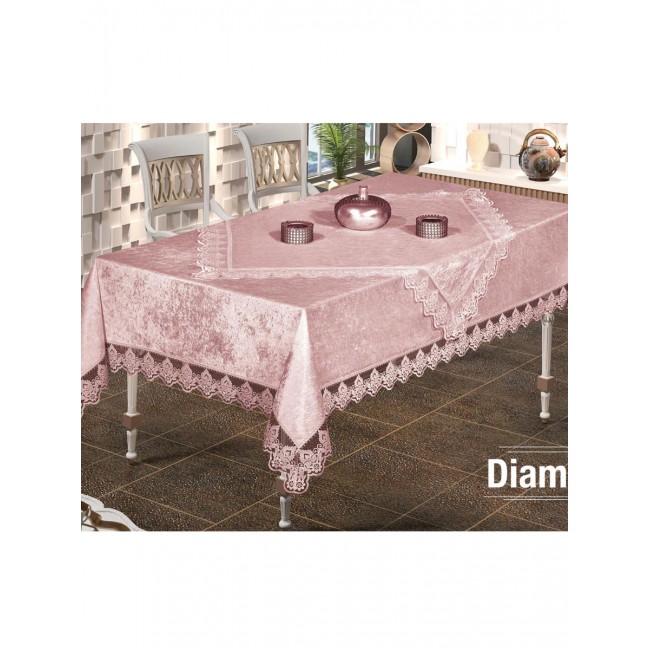 Скатерть EFOR DIAMOND 160*220 прямоугольная пудровый