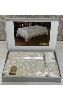 Скатерть EFOR SUDE 160*220 прямоугольная капучино S.KAHVE