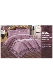 Покрывало EFOR с наволочками OLGA (265*275) сухая роза GUL KURUSU