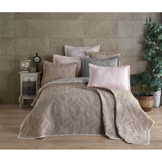 Покрывало EFOR Pique Bedspread YAREN (235*260) с наволочками серый