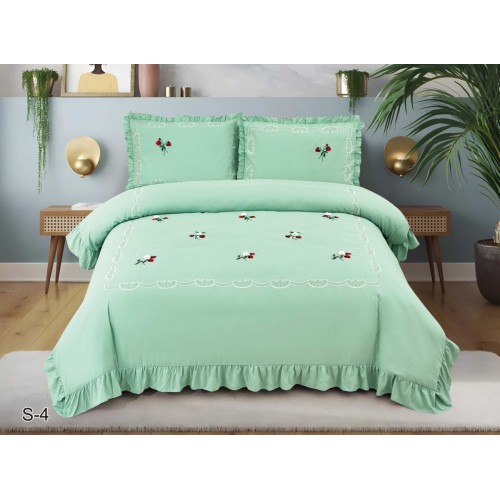 КПБ EFOR COTTONI с вышивкой "клубника" (S-4), евро