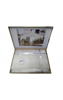 Скатерть EFOR ZALINA KREM 160x220 прямоугольная (кремовый)