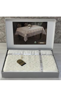 Скатерть EFOR SULTAN 160*220 прямоугольная кремовый KREM