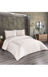 Покрывало EFOR Pique Bedspread NIDA (240*260) с наволочками кремовый KREM