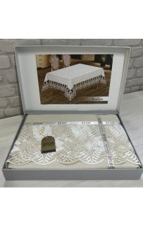 Скатерть EFOR RODYA GARDENYA 160*300 прямоугольная капучино S.KAHVE