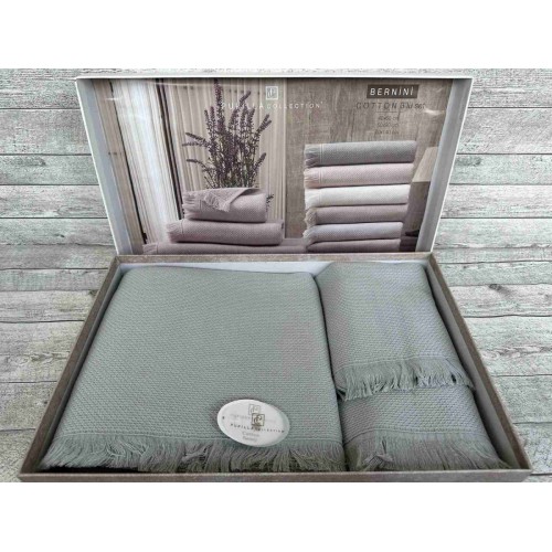 Набор полотенец Pupilla BERNINI хлопок (3 шт) (40*60,50*90,70*140) серый
