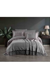 Покрывало EFOR Pique Bedspread NEVA (240*260) с наволочками антрацит ANTRASIT