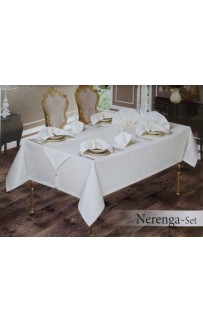 Скатерть EFOR NERENGA 160*220 8 салф ранер (серый)
