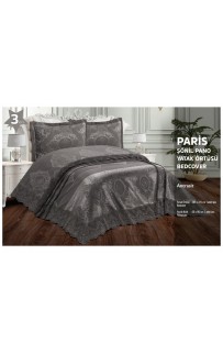 Покрывало EFOR с наволочками PARIS (265*275) темно-серый ANTRASIT