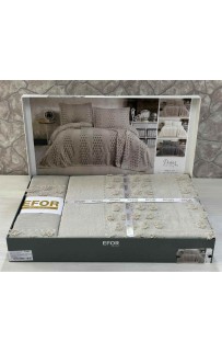 Покрывало EFOR Pique Bedspread DIDAR (240*260) с наволочками серый GRI