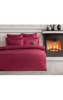 КПБ Ecosse Satin CIZGILI (красный) евро MURDUM