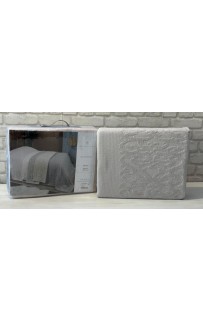 Покрывало PUPILLA BERNINI 180*240 махра/жаккард (хлопок) светло-серый A.GRI