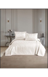 Покрывало EFOR Pique Bedspread MELISA (240*260) с наволочками кремовый KREM