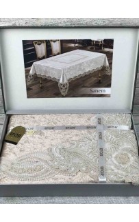 Скатерть EFOR SANEM 160*220 прямоугольная капучино