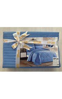 КПБ EFOR SATIN A.MAVI голубой1,5