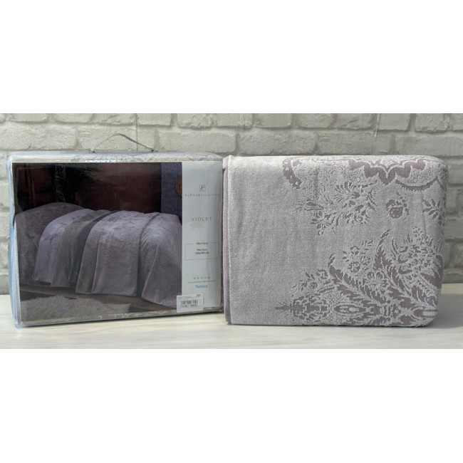 Покрывало PUPILLA VIOLET 180*240 махра/жаккард (хлопок) сухая роза GULKURUSU