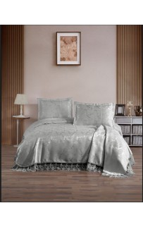 Покрывало EFOR Pique Bedspread AKAY (240*260) с наволочками серый GRI