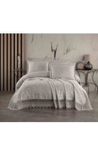 Покрывало EFOR Pique Bedspread MERYEM (240*260) с наволочками серый GRI