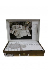 Покрывало EFOR гобеленовое двухстороннее LINDA (250*260) кофейный KAHVE