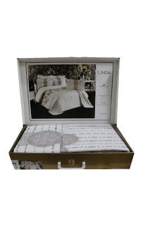 Покрывало EFOR гобеленовое двухстороннее LINDA (250*260) кофейный KAHVE