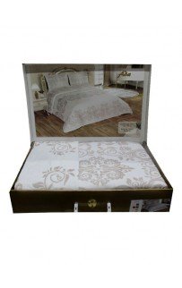 Покрывало EFOR гобеленовое двухстороннее ADA (240*260) c наволочками бежевый BEJ