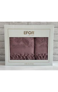 Набор полотенец EFOR из 2-х предметов (50*90.70*140) модель LILYUM NEW COTTONI (коричневый) KOFE