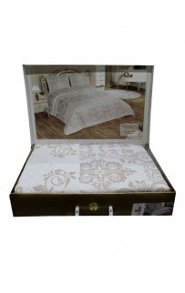 Покрывало EFOR гобеленовое двухстороннее ADA (240*260) c наволочками бежевый BEJ