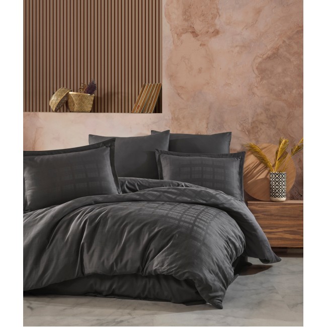 КПБ Efor Satin Gizgili (MARSELA ANTRASIT) евро