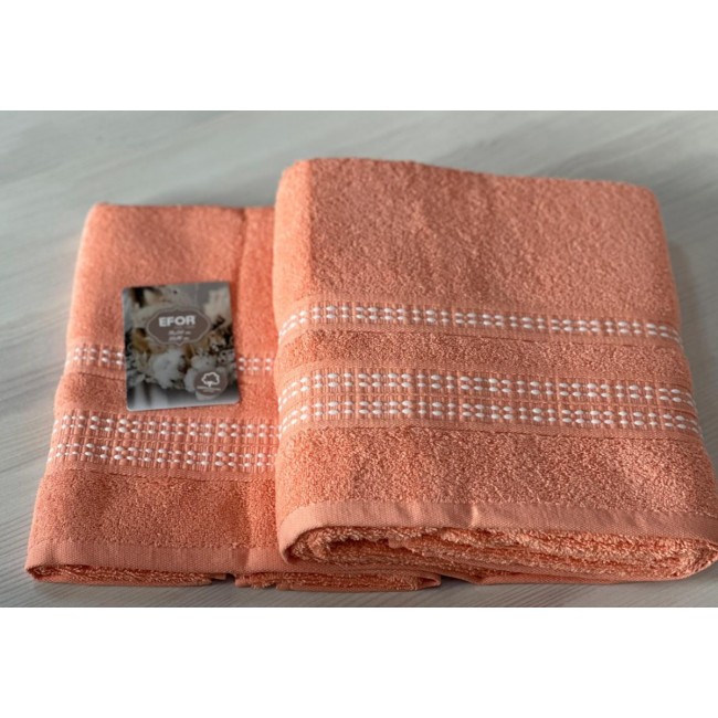 Набор полотенец FITILI BORDUR из 2-х пред (50*90;70*140) оранжевый ORANJ