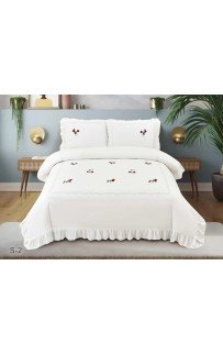 КПБ EFOR COTTONI с вышивкой "клубника" (S-2), евро