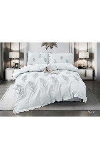 КПБ EFOR COTTONI с вышивкой "листок" (Y-4), евро