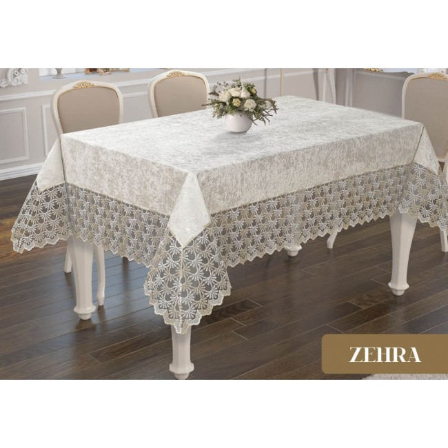 Скатерть EFOR ZEHRA 160*220 прямоугольная крем (KREM)