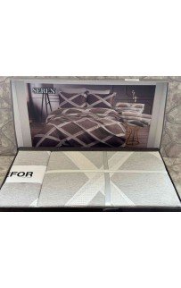 Покрывало EFOR Pique Bedspread SEREN (240*260) с наволочками серый GRI
