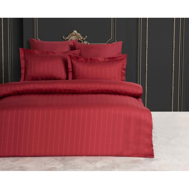 КПБ Ecosse Satin CIZGILI (бордовый) евро BORDO КПБ Ecosse Satin CIZGILI (бордовый) евро BORDO