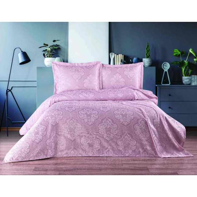 Покрывало ECOSSE BLUME 3 предм. (240*250) светло-розовый PUDRA