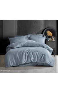 КПБ Clasy Satin Gizgili (DUZ RENK MAVI) евро