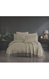 Покрывало EFOR (Gardines) с наволочками NEVA (240*260) бежевый BEJ Покрывало EFOR (Gardines) с наволочками NEVA (240*260) бежевый BEJ